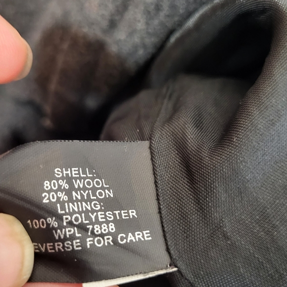 ❤️ Anne Klein Double Breasted Wool Blend Full Length Trench Coat - Picture 3 of 10